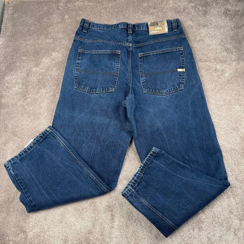 South Pole Y2K Baggy Jeans Vintage Streetwear Denim Size 36 Wide Leg Hip Hop